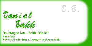 daniel bakk business card